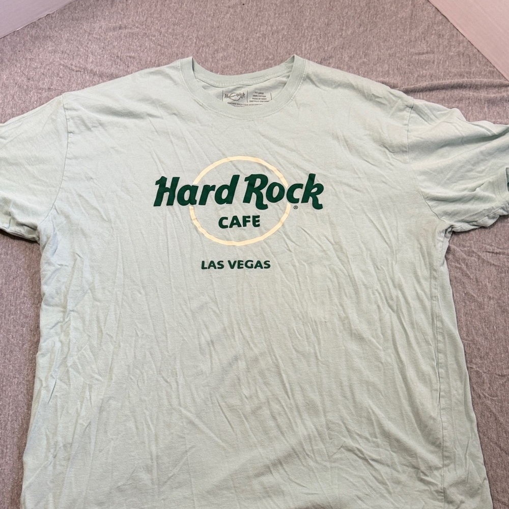 Hard Rock Cafe Las Vegas Men's Tee - Mint Green XXL